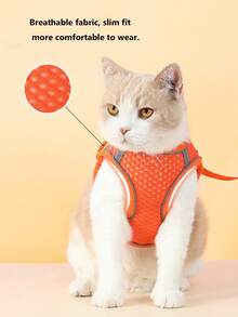 Large Mesh Pet Chest Harness, Vest-Style Dog Leash With Reflective Breathable Dog Strap - Multicolor - View 4