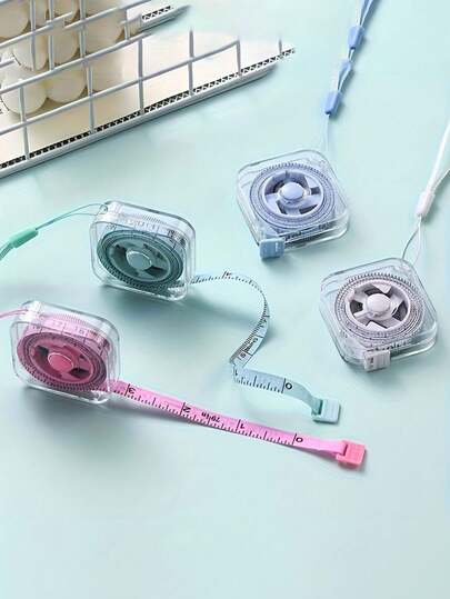 2م/6 قدم شريط قياس ناعم وصغير مع قفل قابل للسحب وعلامات واضحة للسنتيمتر/البوصة، مناسب للخياطة والاستخدام المنزلي وقياس الخصر والصدر والطول، سهل التخزين مع غطاء شفاف قابل للمسح والحلقة للتعليق