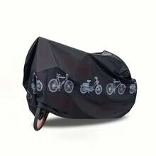 1pc Premium Bicycle Cover, Universal Bicycle Cover With Black Bicycle Silhouette Design, For Outdoor Parking, Rainproof, Long-Term Sun Protection, Foldable Storage, Bicycle Dust Cover, Bicycle Accessories - Multicolor - View 10
