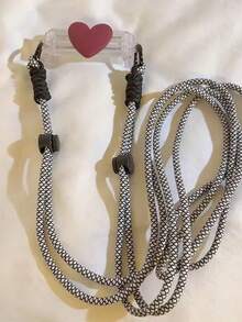 Black Heart Element Three-Dimensional Love Bow Is Suitable For All Models Of Mobile Phone Chain, Which Can Be Disassembled And Extended, And The Neck Rope Is Inclined To Hang Around Diy Women's Back Clip Spring Birthday Gift - Black - View 13