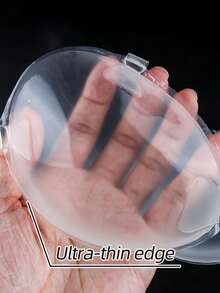 1 Pair New 3D Transparent Silicone Adhesive Bra With Detachable Clear Straps, Push Up Invisible Sticky Bra For Swimwear, Wedding & Backless Dresses - Multicolor - View 5