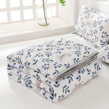 1 chiếc chăn bông siêu mềm mát lạnh - Bộ đồ giường nhẹ dùng được cả bốn mùa với họa tiết hoa văn caro hiện đại, 100% polyester, có thể giặt máy, phù hợp cho giường đơn/đôi, khách sạn, cắm trại và trang trí nhà cửa, bộ đồ giường cao cấp khách sạn | Thiết kế chần bông hiện đại | Công nghệ dập nổi sóng âm - màu xanh da trời - Xem 1