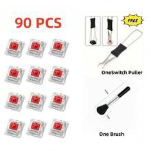 50pcs/100pcs Practical Blue/Black/Red/Brown Mechanical Keyboard Switches, Hot-Swappable Cross Axis Core - With Keycap Puller - Multicolor - View 10