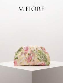 Túi xách cầm tay xếp ly đính sequin và thêu hoa, thích hợp cho các buổi dạ hội, tiệc tùng, dạ tiệc, đám cưới, phụ kiện thanh lịch dành cho nữ, quà tặng cho phái nữ. - Nhiều màu - Xem 1