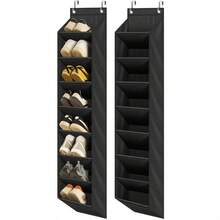1个4/8格窄型收纳袋，鞋子、零食及杂物收纳挂袋，牛津布材质，壁挂式窄空间收纳袋，适用于婴儿房、儿童房、玩具、尿布、圣诞节、万圣节、感恩节礼物收纳 - 彩色 - 查看 9