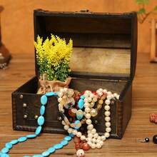 1 hộp gỗ cổ điển có tay cầm, hộp đựng trang sức bằng gỗ cổ tinh xảo, hộp đựng vật phẩm quý giá, hộp sưu tập nghệ thuật có khóa mật mã, hộp gỗ thủ công. - Nhiều màu - Xem 2