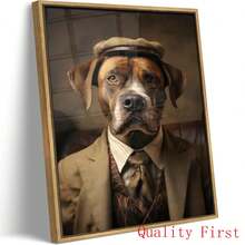 Pictures With Frame 20 X 30 Cm Poster Wall Decoration Living Room Decoration Modern Gifts Picture Frame Vintage Dog Hat Suit Couch Brown - Multicolor - View 5