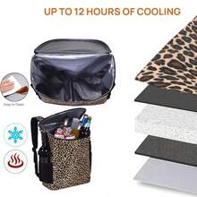 Mochila Térmica Isolada para 40 Latas - Bolsa Térmica Portátil à Prova de Vazamentos Unissex com Compartimentos, Adequada para Praia, Viagem, Piquenique, Caminhada, Churrasco, Bolsa de Almoço para Acampamento - Multicolorido - Visão 5
