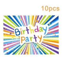 A6明信片尺寸生日派对邀请函，色彩缤纷的设计，适合生日庆祝活动 - A - 查看 6