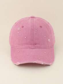 Mũ lưỡi trai đính đá DIY, mũ snapback nữ kiểu dáng thường ngày, mũ chống nắng đa năng đính đá thủ công cho mùa xuân và mùa hè. - Đá giả - Xem 7