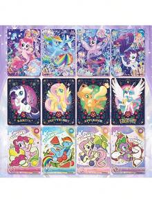 Hasbro Set de tarjetas coleccionables de la Princesa Luna de My Little Pony, adecuado para decoración interior y exhibición en el escritorio, con patrones de tarjetas aleatorios - Multicolor - Ver 5