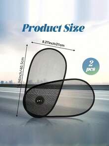 2pcs Adjustable Car Window Sun Shades: Rotatable And Windshield Side Protection, Privacy, Anti-UV, Heat Insulation, Made Of PVC Material - Car Window Sunshade - View 4