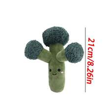 Plush Fruit & Vegetable Pet Chew Squeaky Toys, Interactive Self-Entertainment Early Education Dog Toys, Dog Boredom Relief Doll Set, Intelligent Interactive Plush Toys - Multicolor - View 2