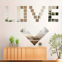 10pcs 3 Inch X 3 Inch Mini Square Acrylic Mirror Stickers, Suitable For DIY Crafts - Multicolor - View 4