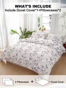 Bộ ga trải giường 3 món họa tiết hoa, chất liệu microfiber mềm mại và thoáng khí, thoải mái suốt bốn mùa, có thể giặt máy, chống phai màu, chống xù lông, chống co rút và chống nhăn, phù hợp với trang trí phòng ngủ phong cách Boho/Nông trại/Hiện đại, phù hợp với giường cỡ King/Queen/Full, tuyệt vời cho nhà ở, ký túc xá, căn hộ, khách sạn, nhà nghỉ dưỡng và làm quà tặng. - Nhiều màu - Xem 2