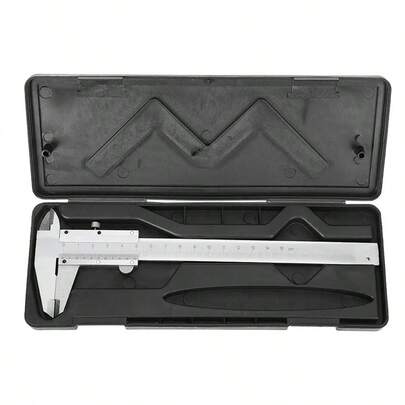 1pc High Precision Vernier Caliper, 0-6 Inch/0-150mm, Manual Sliding Measurement Tool, Accuracy 0.02mm/0.001 Inch, Durable Carbon Steel Structure, No Battery Required, Manual Operation For Precise Measurement, Engineering Caliper With Clear Scale Design