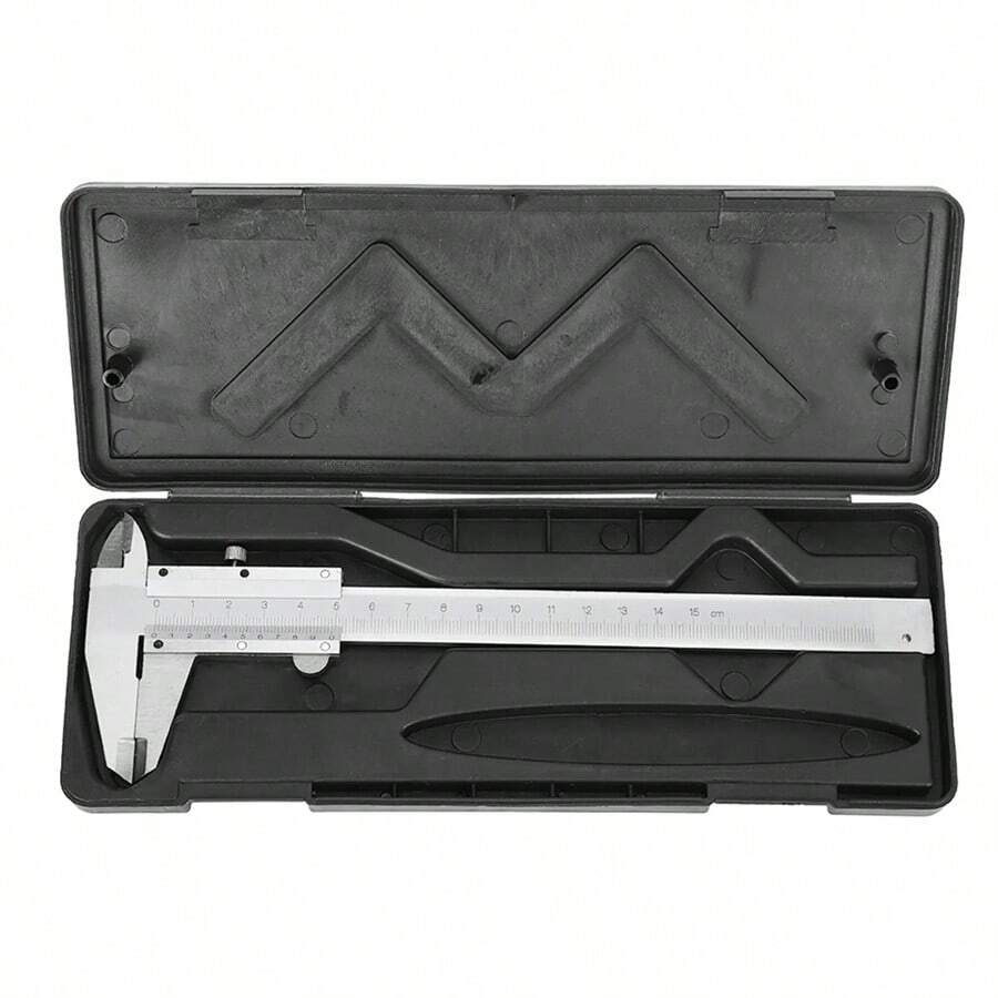 1pc High Precision Vernier Caliper, 0-6 Inch/0-150mm, Manual Sliding Measurement Tool, Accuracy 0.02mm/0.001 Inch, Durable Carbon Steel Structure, No Battery Required, Manual Operation For Precise Measurement, Engineering Caliper With Clear Scale Design - A - View 1