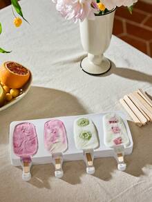 1/4/8pcs Reusable Ice Cream Pop Mold, Easy Disassembly, Suitable For Homemade Ice Cream Pops, Ice Cube Trays, Ice Cream Grinder, DIY Ice Cream Pop Mold - Multicolor - View 3