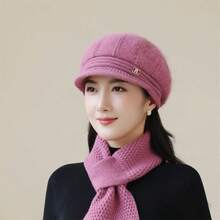 Mũ len dày dặn dành cho phụ nữ trung niên và lớn tuổi, ấm áp và thoải mái với thiết kế buộc dây, kiểu mũ cổ điển của bà, thích hợp cho hoạt động ngoài trời và hàng ngày, mùa đông, kỳ nghỉ, du lịch. - mũ dệt kim - Xem 8