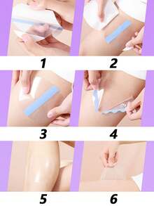 10/40片装隐形防摩擦大腿带，大腿防摩擦贴，大腿胶贴，透明保护贴，适用于女性大腿内侧和小腿，舒适防护 - 透明 - 查看 3