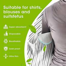 2/6/12/40/100pcs Disposable Breathable Sweat-Absorbing Invisible Stickers, Thin & Comfortable Odorless, Suitable For Men & Women, Essential For Summer Travel, Sports, Outdoor Activities, Can Also Be Used As Stickers - White - View 3