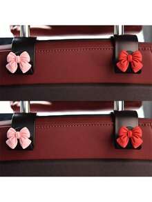Car Hook Strong And Stable Small Hook Hidden Multifunctional Storage Rear Seat Hook,Back Of Car Accessories, Cute Bow, Rear Seats, Multifunctional Small Hooks - Plastic - View 5