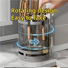 Knife Block, Knife Holder & Roll Bag - Gray - View 5