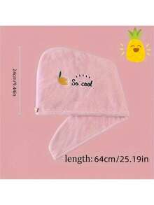 1/2 piezas Toalla de pelo de microfibra súper absorbente - Felpa coral suave, turbante de pelo que absorbe el agua y se seca rápido, bordado, sin formaldehído, accesorios de baño, gorro de dormir para el cabello - Multicolor - Ver 11