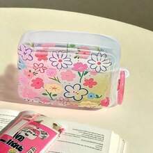 Shockproof Floral Colorful Floral Earphone Case Compatible With Apple Bluetooth Earphones 2nd/4th Gen Protective Cover For New Pro 3 Soft Shell Case Spring Easter Gift - Clear - View 10