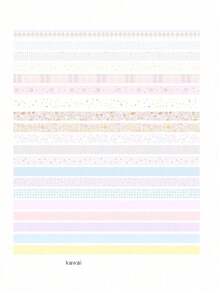 20 Rolls Assorted Patterned Washi Tape Set, Decorative Stickers Gifts, Vintage Scrapbooking Tapes, Creative DIY Decoration, Ideal For Gifts, DIY Crafts, Planner Decoration - Multicolor - View 6
