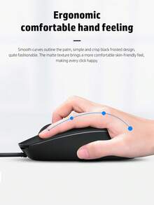 HP 惠普有线光电鼠标，小巧紧凑型电脑鼠标，符合人体工学的USB鼠标，适用于办公和商务环境，兼容Windows、Mac OS、笔记本电脑和台式电脑。 - 查看 4