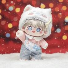 10厘米娃娃服装套装（包含头饰、服装、背带裤、鞋子），兼容“爱与深空”娃娃，超可爱冬季套装，不含娃娃 - 彩色 - 查看 8