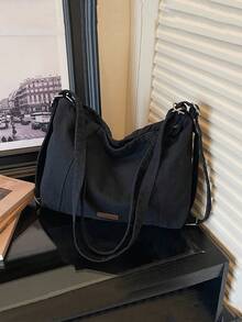 Retro Washed Canvas Bag, Single Shoulder And Dual Shoulder Multifunctional Crossbody Bag, With A Lazy And Relaxed Design - Multicolor - View 3