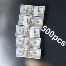 500张仿真美元钞票道具，迷你逼真美元钞票道具，氛围营造道具，耐用纸质材料，适用于家居装饰、派对、生日、圣诞节、复活节、新年等节日，收藏道具 - 查看 2