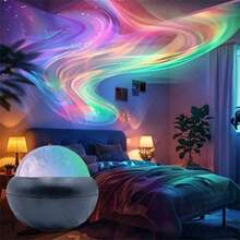 1pc Aurora Projection Floor Lamp, Remote Control, Multi-Color Switching, Suitable For Indoor Space Wall Decor, Perfect Gift For Couples, Family And Friends. Easter Gift - Multicolor - View 7