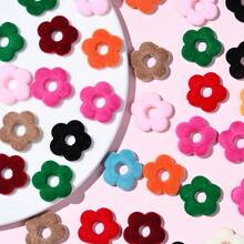 5/10pcs 19mm Colourful Resin Hollow Out Large Flower Beads, Flocked Spaced Beads For Jewelry Making Bracelet Necklace Earrings Hairpin DIY Mobile Phone Chain Keychain Pen Bead Craft - Random Color - View 6