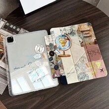 Travel 1 Piece Protective Tablet Case Folio Table Case With Pen Holder Compatible With IPad 10.9/10.2/ Air 5th Gen/Pro11/10th/9.7/Air 2/ (7th Gen)/ (8th Gen)/ Air 4/5/ Pro 11/ 10th Generation 10.9-Inch 2022 Smart Case/ Air 13(M3 2025)/ Air 11(M3 2025)/ Air 11(M3 2025)/ 11(A16 2025)/Compatible With Galaxy Tab S10+/S9/A9,Compatible With Xiaomi5/5PR/6/6PRO/7/7PRO - Multicolor - View 1