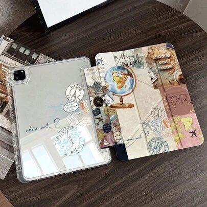 Travel 1 Piece Protective Tablet Case Folio Table Case With Pen Holder Compatible With IPad 10.9/10.2/ Air 5th Gen/Pro11/10th/9.7/Air 2/ (7th Gen)/ (8th Gen)/ Air 4/5/ Pro 11/ 10th Generation 10.9-Inch 2022 Smart Case/ Air 13(M3 2025)/ Air 11(M3 2025)/ Air 11(M3 2025)/ 11(A16 2025)/Compatible With Galaxy Tab S10+/S9/A9,Compatible With Xiaomi5/5PR/6/6PRO/7/7PRO