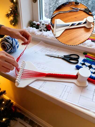 塑料手工编织工具，适用于编织手链和饰品，编织板，便捷的DIY编织工具，专为制作手链和各种饰品而设计，经久耐用。操作简便易学，编织过程稳定，轻巧的编织辅助工具，适合初学者和经验丰富的爱好者，是DIY爱好者的理想之选。