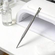 1pc Dual-Head Stainless Steel Nail Clipper & Cuticle Remover Tool With Non-Slip Handle - Multicolor - View 6