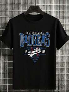 Camiseta de Béisbol de los de Los Ángeles para Hombre, Diseño Clásico con el Logotipo del Equipo para Fanáticos 2VKI - Albaricoque - Ver 6