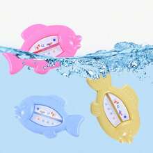 1pc Minimalist Fish-Shaped Thermometer, Cartoon Water Temperature Meter, Indoor Thermometer, ABS Material, Suitable As Christmas, Halloween, Bathroom Decor And Bathroom Accessory Gift (Random Style) - Multicolor - View 8
