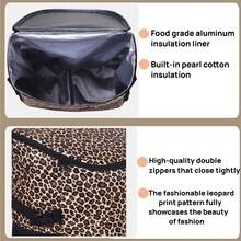 Mochila Térmica Isolada para 40 Latas - Bolsa Térmica Portátil à Prova de Vazamentos Unissex com Compartimentos, Adequada para Praia, Viagem, Piquenique, Caminhada, Churrasco, Bolsa de Almoço para Acampamento - Multicolorido - Visão 7
