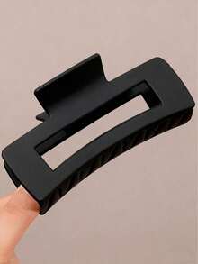 2 pièces Pinces à cheveux carrées minimalistes contrastées noir et blanc, 8,5 cm, épaisseur moyenne, accessoires capillaires d'été, pinces à cheveux pour vacances à la plage - Multicolore - Voir 2
