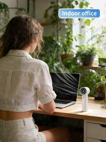 AOYI 1pc Rechargeable Digital Display Portable Handheld 199-Speed Adjustable Mini USB Charging Fan - Multicolor - View 10