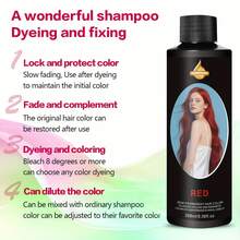 SUMIFANG Pewarna Rambut Multiwarna Tahan Lama 268ml, Pewarnaan Lembut dengan Konsentrasi Warna Tinggi, Bahan Tidak Iritasi, Mengurangi Kerusakan Rambut, Saturasi Warna Tinggi, Tampilan Transparan dan Elegan, Mudah Digunakan - Merah - View 6