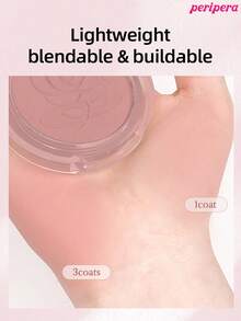 K-Beauty Peripera 單色粉末腮紅盤，霧面細緻粉末腮紅，不結塊，持久妝效，全方位彩妝盤，裸妝風格，臉部美容化妝品，韓系妝容，4.2g - #29 Dusty Mauve - 查看 4