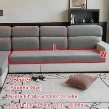 1pc Plush Jacquard Anti-Slip Sofa Seat Cushion Cover, Soft & Skin-Friendly, Pet-Proof, Elastic Sofa Slipcover, Suitable For L-Shaped Sofa And 1/2/3/4 Seater Sofa, Applicable For All Seasons (Sold Individually) - Dark Grey - View 18