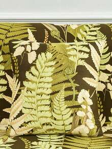 1pc Stretch Full Cover Sofa Slipcover, Leaf Pattern, Modern Polyester Fabric, Machine Washable, Protects Sofa, Dust & Dirt Resistant (Includes 1pc Pillow Cover As Gift) - Olive Green - View 8