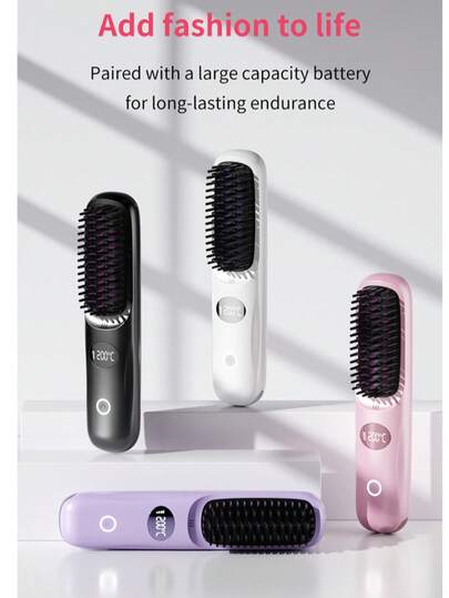Máy duỗi tóc không dây, máy duỗi tóc mini cầm tay, 3 chế độ nhiệt, làm nóng nhanh, chống bỏng, nhẹ và nhỏ gọn, màn hình hiển thị kỹ thuật số, pin sạc USB 2000mAh, thích hợp cho gia đình, du lịch và nghỉ dưỡng.